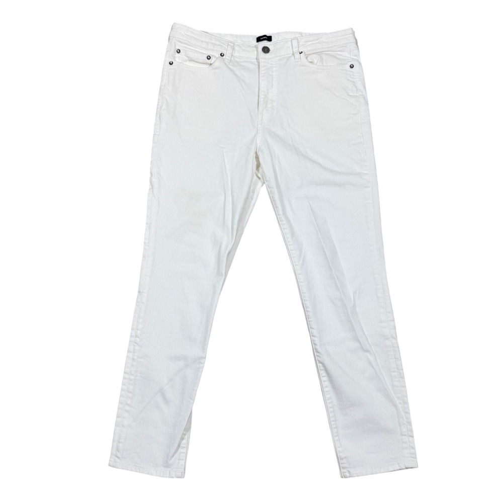 Express Hyper Stretch White Jeans Men's 34x32 Athletic Slim Fit